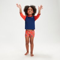 Schwimmlern-Essential Unisex Rash-Top mit Kapuze für Kleinkinder Blau/Koralle Schwimmlern-Essential Unisex Rash-Top mit Kapuze für Kleinkinder Blau/Koralle von Speedo