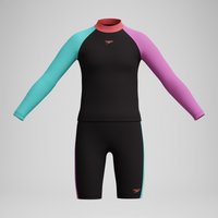 Set aus Rash-Top & Schwimmhose in Colourblock-Optik Schwarz/Pink für Mädchen Set aus Rash-Top & Schwimmhose in Colourblock-Optik Schwarz/Pink für Mädchen von Speedo