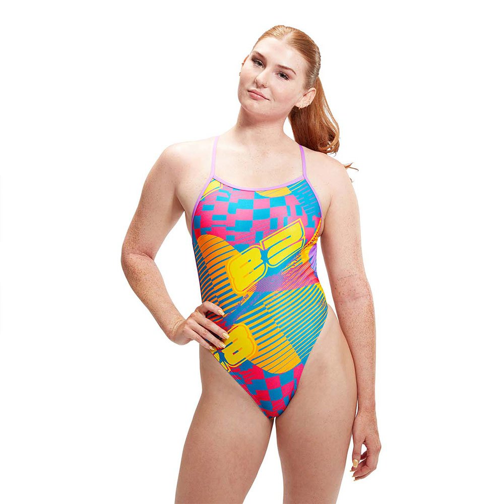 Speedo Allover Digital Vback Swimsuit Mehrfarbig UK 34 Frau von Speedo
