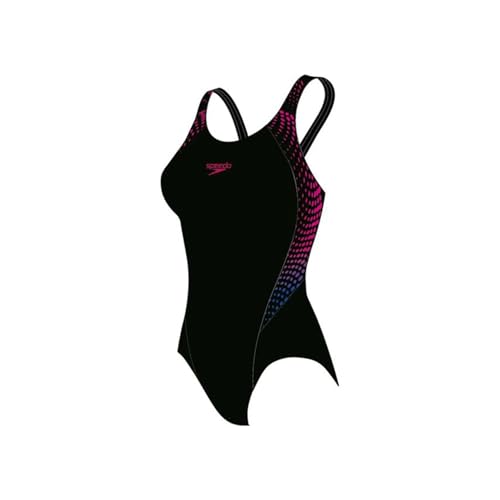 Speedo Alv PNL Lnbk Af Badeanzug Black/Purple 42 von Speedo