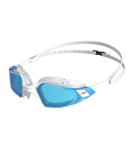 Speedo Unisex Erwachsene Aquapulse Pro Schwimmbrille, Pool/Weiß/Blau, Einheitsgröße von Speedo