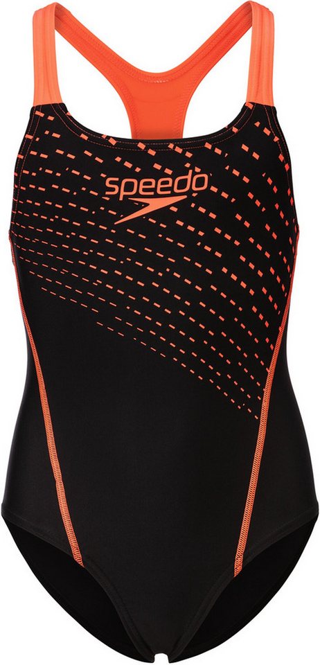 Speedo Badeanzug MEDLEY LOGO MDLT JF BLACK/RED BLACK/SIREN RED von Speedo