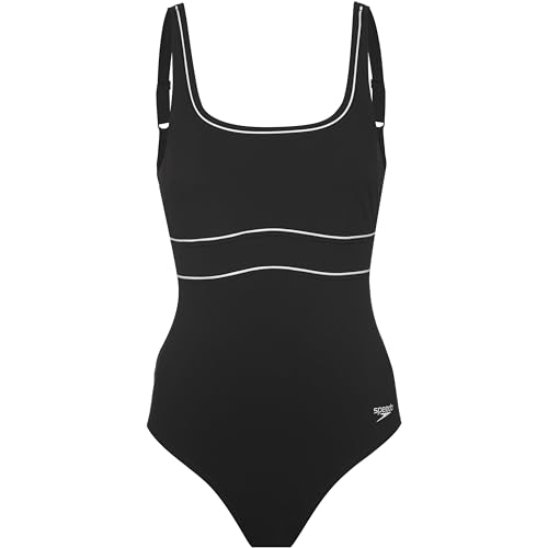 Speedo Damen Badeanzug Shaping Contour Eclipse Black-White 42 von Speedo