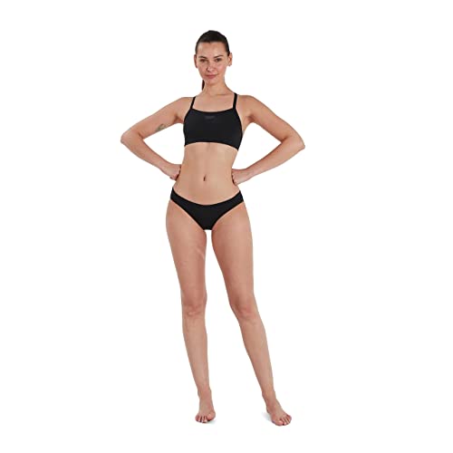 Speedo Damen Eco Endurance+ Thinstrap 2 Piece Bikini, Schwarz, 30 von Speedo