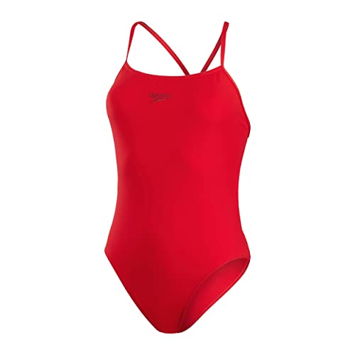 Speedo Damen Eco Endurance+ Thinstrap 1 Piece Schwimmanzug, Rot, 30/26 EU von Speedo