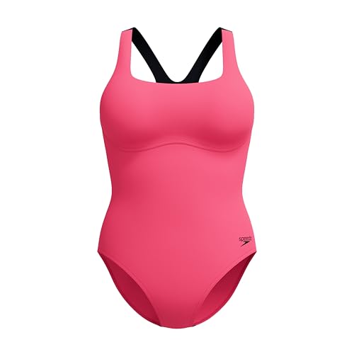 Speedo Damen Flex Band Badeanzug, Raspberry Fill, 42 Speedo Damen Flex Band Badeanzug, Raspberry Fill, 42 von Speedo