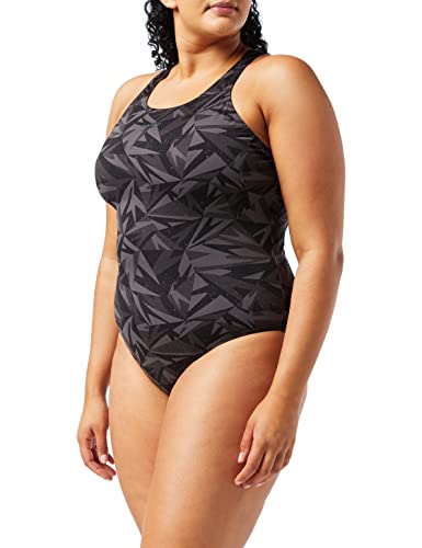 Speedo Damen Hyperboom Allover Medalist Badeanzug, Schwarz/Grau, 32 Speedo Damen Hyperboom Allover Medalist Badeanzug, Schwarz/Grau, 32 von Speedo