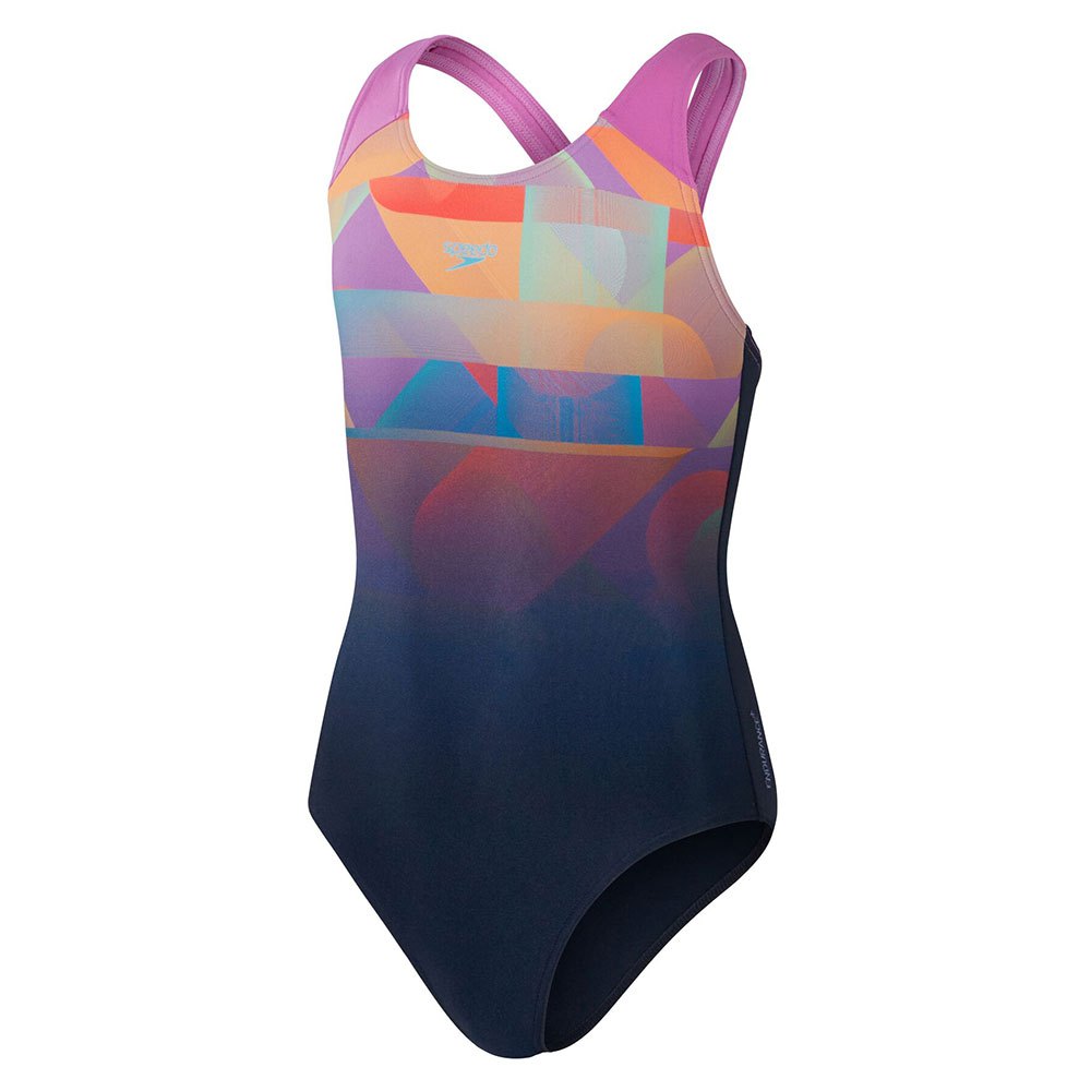 Speedo Digi Placement Splashback Swimsuit Mehrfarbig 13-14 Years Mädchen von Speedo