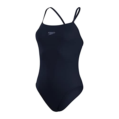 Speedo Women's Eco Endurance+ Thinstrap 1 Piece Swimsuit | Athletic Fit | Classic Design| Recycled Fabric | Chlorine Resistant | Extra Flexibility, True Navy, 30 Speedo Women's Eco Endurance+ Thinstrap 1 Piece Swimsuit | Athletic Fit | Classic Design| Recycled Fabric | Chlorine Resistant | Extra Flexibility, True Navy, 30 von Speedo