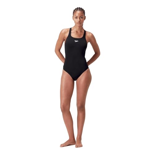 Speedo Women's Eco Endurance+ Medalist Swimsuit| Athletic Fit | Classic Design| Recycled Fabric | Chlorine Resistant | Extra Flexibility, Black, 40 Speedo Women's Eco Endurance+ Medalist Swimsuit| Athletic Fit | Classic Design| Recycled Fabric | Chlorine Resistant | Extra Flexibility, Black, 40 von Speedo