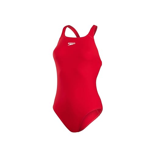 Speedo Women's Eco Endurance+ Medalist Swimsuit| Athletic Fit | Classic Design| Recycled Fabric | Chlorine Resistant | Extra Flexibility, Fed Red, 38 Speedo Women's Eco Endurance+ Medalist Swimsuit| Athletic Fit | Classic Design| Recycled Fabric | Chlorine Resistant | Extra Flexibility, Fed Red, 38 von Speedo