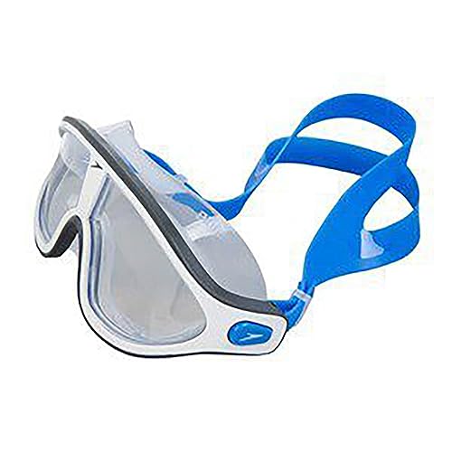 Speedo Unisex Biofuse Rift Mask Swimming Goggles | Open Water Swim Mask | Anti-Fog | Anti-Leak, Blue/Clear, One Size von Speedo