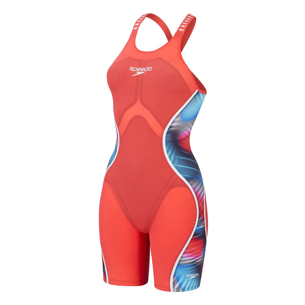 Speedo Fastskin Lzr Pure Intent 2.0 Kneeskin Open Back Competition Swimsuit Orange UK 23 Frau von Speedo