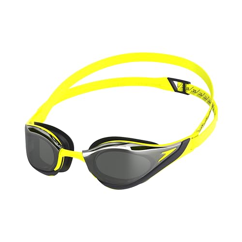 Speedo Fastskin Pure Focus Mirror Schwimmbrille für Unisex Erwachsene, Hyper Yellow/Smoke/Silver Mirror, One Size Speedo Fastskin Pure Focus Mirror Schwimmbrille für Unisex Erwachsene, Hyper Yellow/Smoke/Silver Mirror, One Size von Speedo