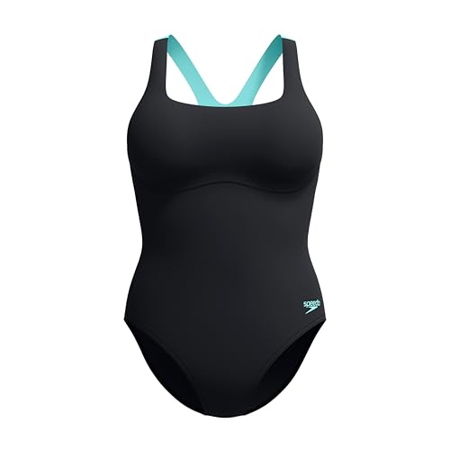 Speedo Flex Band Badeanzug für Damen, Anthracite, 30 von Speedo