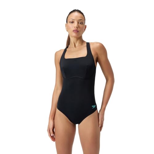 Speedo Flex Band Badeanzug für Damen, Anthracite, 42 von Speedo