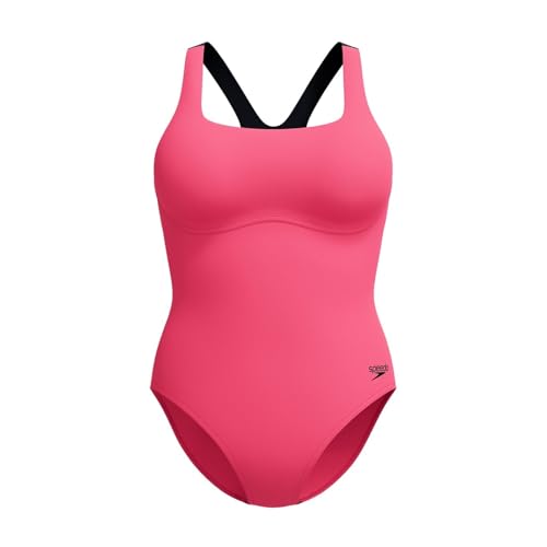 Speedo Flex Band Badeanzug für Damen, Raspberry Fill, 32 Speedo Flex Band Badeanzug für Damen, Raspberry Fill, 32 von Speedo