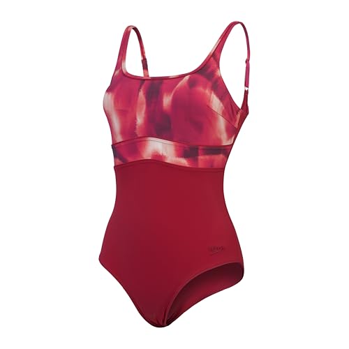 valSpeedo Formender ContourEclipse Badeanzug Shapewear Schwimmbekleidung für Strand und Urlaub für Damen, Magenta Haze, Soft Bloom, Baskenrot, 50 valSpeedo Formender ContourEclipse Badeanzug Shapewear Schwimmbekleidung für Strand und Urlaub für Damen, Magenta Haze, Soft Bloom, Baskenrot, 50 von Speedo