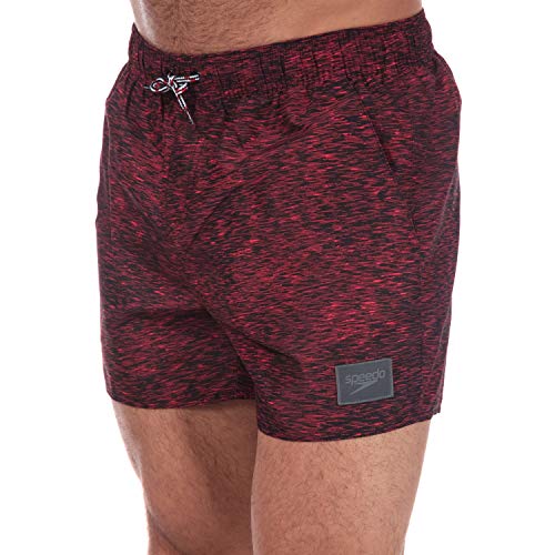 Speedo Herren Alpha Fusion bedruckt Wasser Shorts, Schwarz (Alphafusion Black/Lava Red), L von Speedo