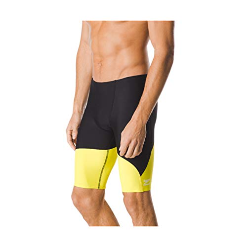 Speedo Herren-Badeanzug Endurance+ Splice Teamfarben, Herren, Badeanzug, Spark Splice Jammer, Schwarz/Gelb, 34 Speedo Herren-Badeanzug Endurance+ Splice Teamfarben, Herren, Badeanzug, Spark Splice Jammer, Schwarz/Gelb, 34 von Speedo
