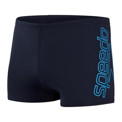 Speedo Herren Boom Logo Placement Aquashort, Marineblau/Blau, 7 von Speedo