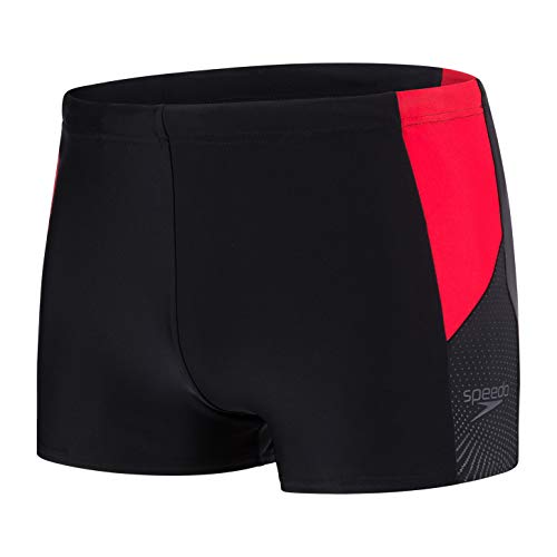 Speedo Herren Dive Aqua Shorts Dive, Schwarz (Black/Lava Red/Oxid Grey), Gr. 5 von Speedo