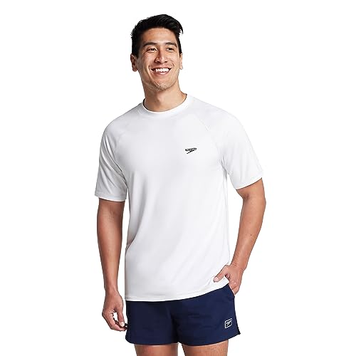 Speedo Herren UV-Badeshirt, kurzärmelig, lockere Passform, einfaches T-Shirt von Speedo