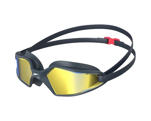 Speedo Unisex Hydropulse Swimming Goggle | Comfortable Fit | Adjustable Design, Navy/Oxid Grey/Phoenix Red/Gold, One Size Speedo Unisex Hydropulse Swimming Goggle | Comfortable Fit | Adjustable Design, Navy/Oxid Grey/Phoenix Red/Gold, One Size von Speedo
