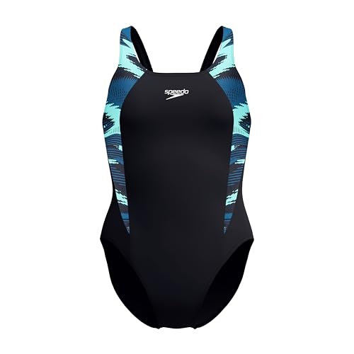 Speedo HyperBoom Splice Muscleback Swimsuit | Classic Design| Quick Drying | Training | Fitness | Chlorine Resistant Badeanzug für Damen, Dark Teal, 32 Speedo HyperBoom Splice Muscleback Swimsuit | Classic Design| Quick Drying | Training | Fitness | Chlorine Resistant Badeanzug für Damen, Dark Teal, 32 von Speedo