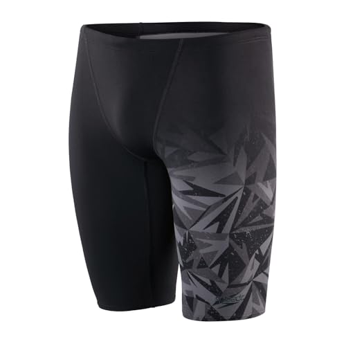 Speedo Herren Hyper Boom Placement V-Cut II Badehose, Schwarz/Grau, 1 von Speedo