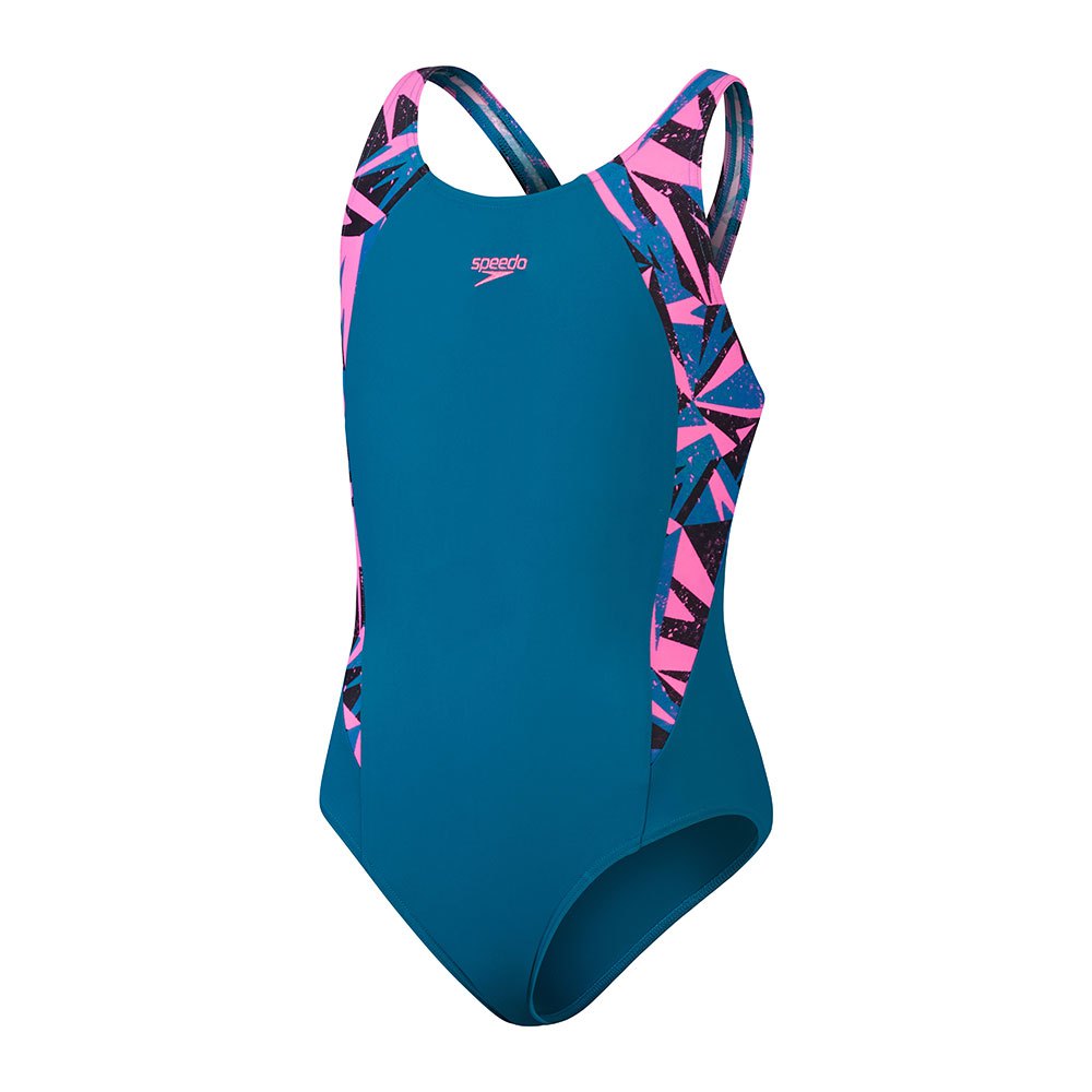 Speedo Hyperboom Splice Muscleback Swimsuit Blau 5-6 Years Mädchen von Speedo