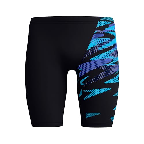 Speedo Hyperboom V-Cut Jammer | Quick Drying | Training | Fitness | Chlorine Resistant Schwimmhose für Herren, Black/Cobalt Pop, 32 Speedo Hyperboom V-Cut Jammer | Quick Drying | Training | Fitness | Chlorine Resistant Schwimmhose für Herren, Black/Cobalt Pop, 32 von Speedo