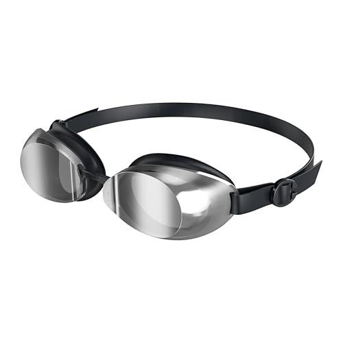 Speedo Jet 2.0 Schwimmbrille Schwimmen Verbesserte Sicht für Unisex Erwachsene, Schwarz/Chrome, ONESZ Speedo Jet 2.0 Schwimmbrille Schwimmen Verbesserte Sicht für Unisex Erwachsene, Schwarz/Chrome, ONESZ von Speedo