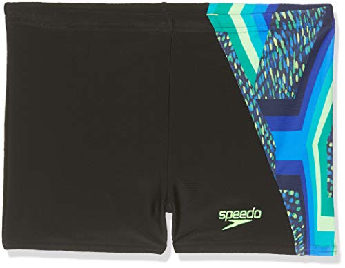 Speedo Jungen Digital PNL ASHT Jm Blk Kind Kostüm, Schwarz Grün, 28 von Speedo