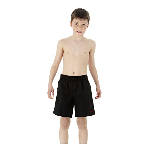 Speedo Jungen Solid Leisure Wassershorts, Schwarz, S von Speedo