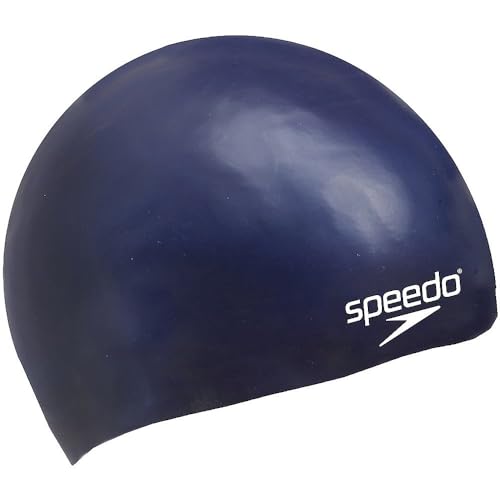 Speedo Junior Plain Moulded Silicone Swimming Cap | Dry Hair | Kids Swim, Navy, One Size Speedo Junior Plain Moulded Silicone Swimming Cap | Dry Hair | Kids Swim, Navy, One Size von Speedo