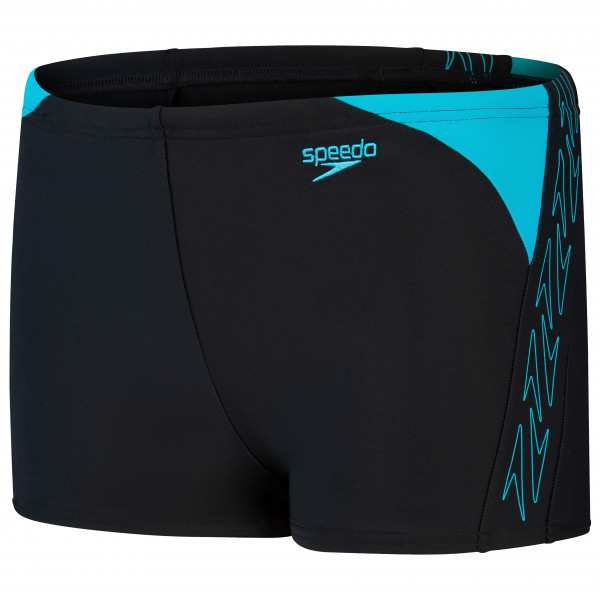 Speedo - Kid's Hyperboom Logo Splice Aquashort - Badehose Gr 128;140;152;164;176 schwarz von Speedo