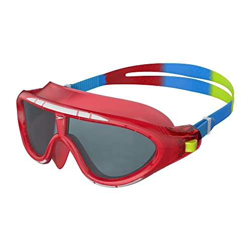 Speedo Unisex Kinder Junior Biofuse Rift Schwimmbrille, Lava Rot/Japan Blau/Smoke, Einheitsgröße von Speedo