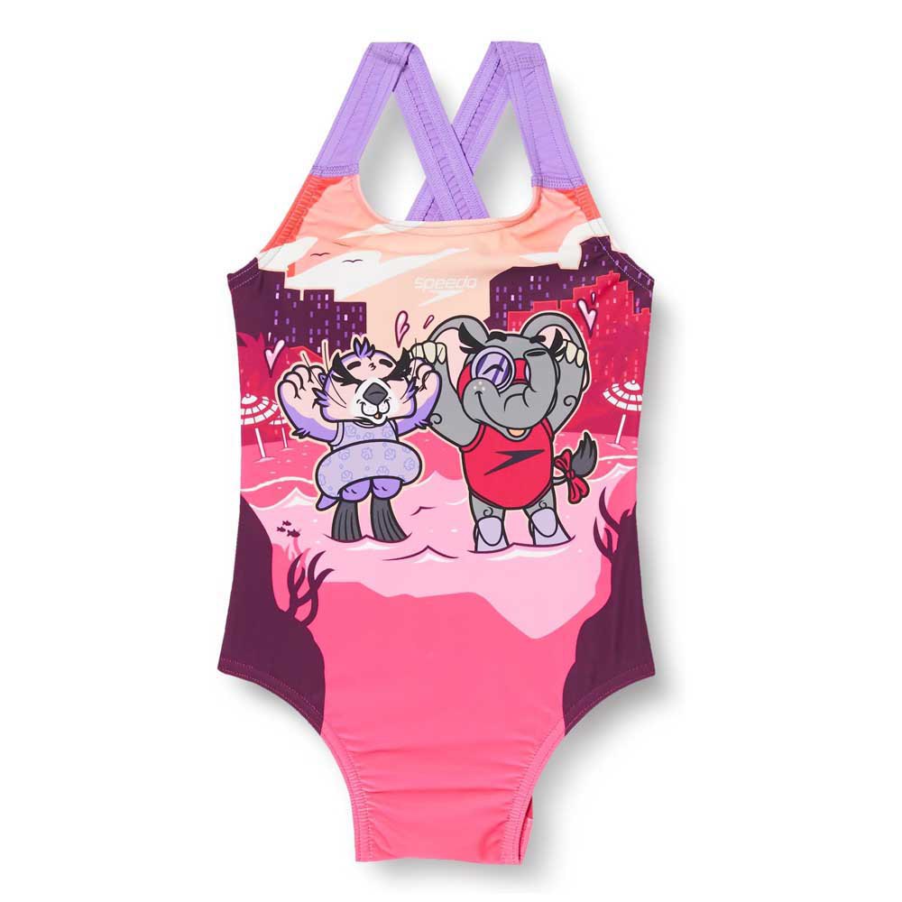 Speedo Learn To Swim Printed Crossback Swimsuit Rosa 3 Years Mädchen Speedo Learn To Swim Printed Crossback Swimsuit Rosa 3 Years Mädchen von Speedo
