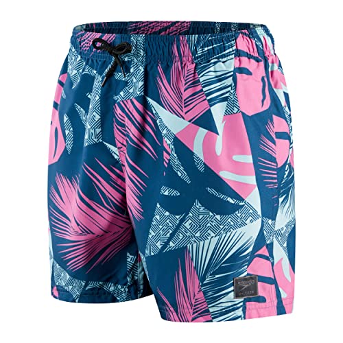 Speedo Herren Printed Leisure 16" Wassershort, Blau/Grün, XS von Speedo