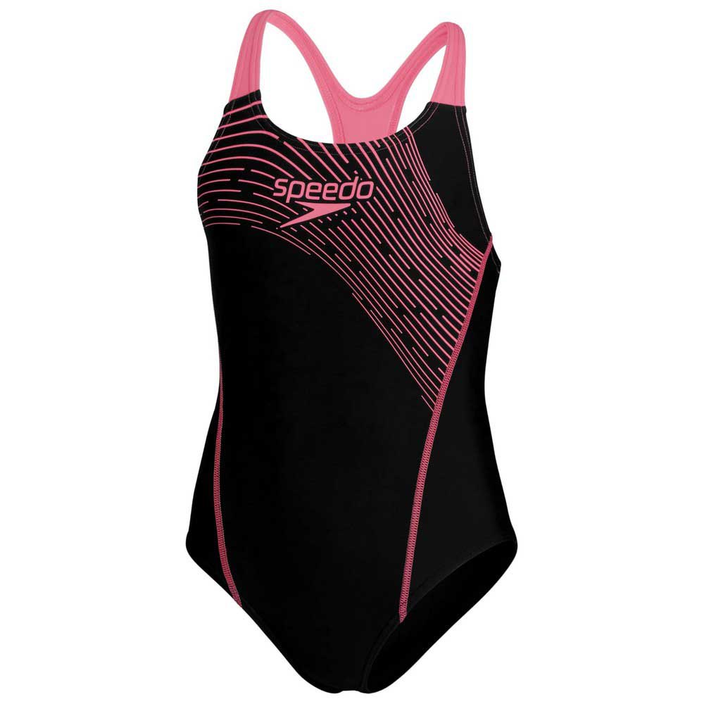 Speedo Medley Logo Medalist Swimsuit Schwarz 7-8 Years Mädchen von Speedo