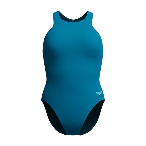 Speedo Racer Zip Badeanzug für Damen, Dark Teal, 30 Speedo Racer Zip Badeanzug für Damen, Dark Teal, 30 von Speedo