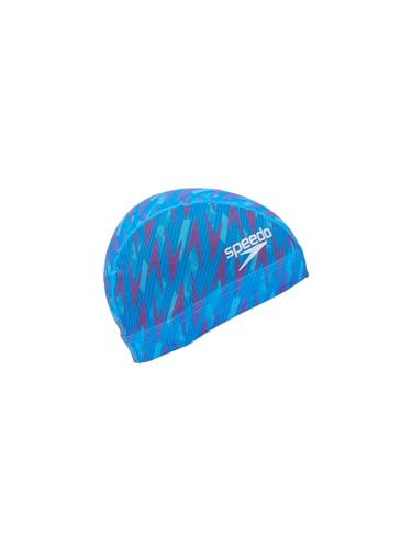 Speedo SE12403 Swim Cap Boom Flow Mesh Cap Unisex Red/Blue Large von Speedo