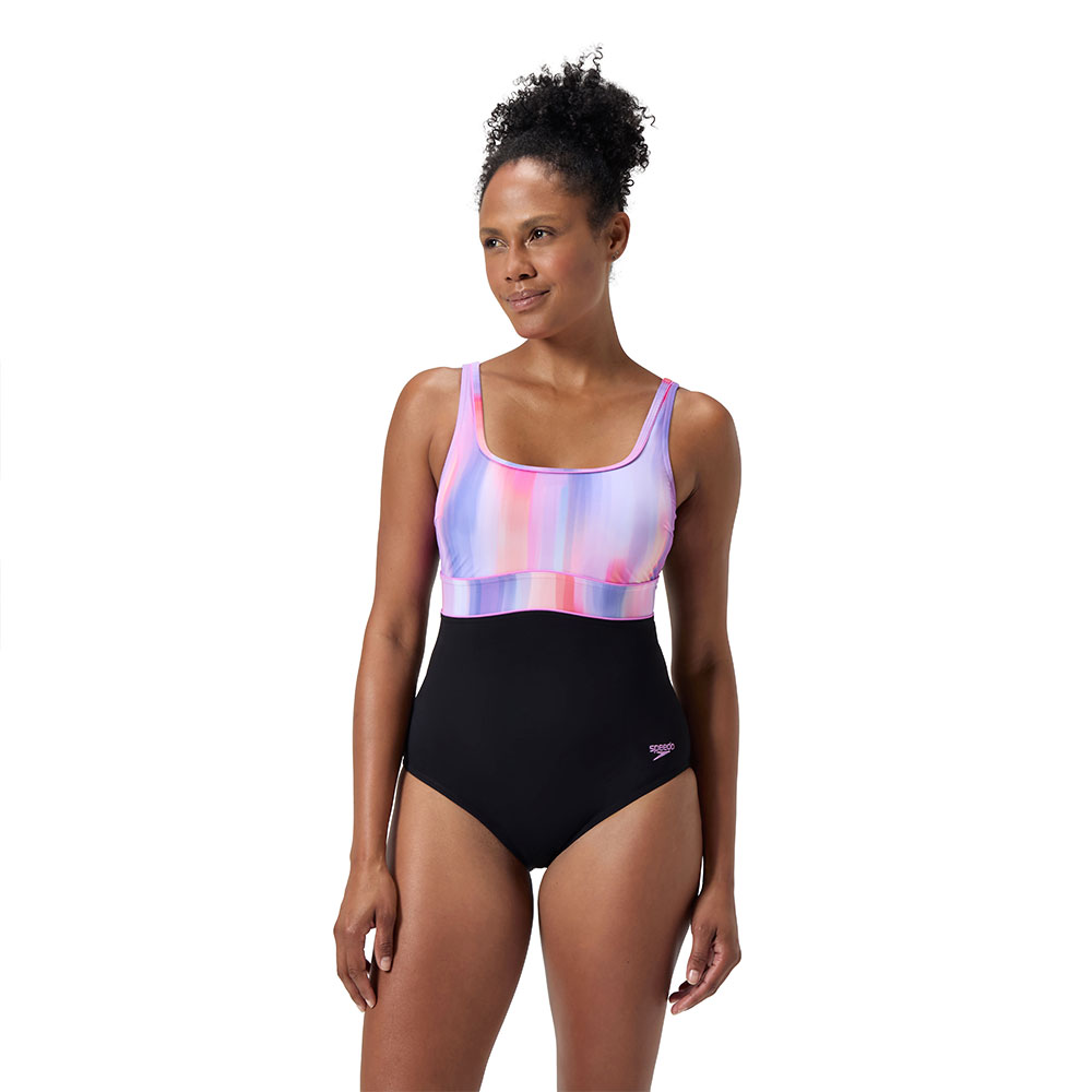 Speedo Shaping Contoureclipse Printed Swimsuit Lila 42 Frau von Speedo