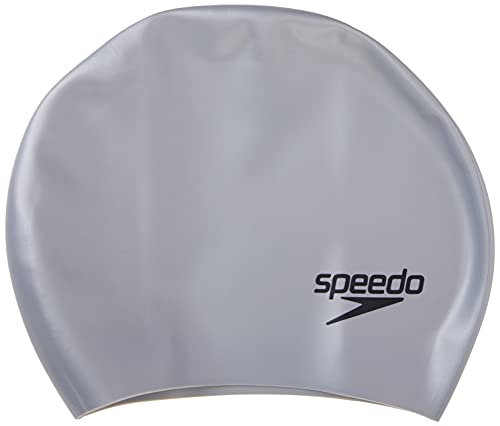 Speedo Unisex – Erwachsene Silicone Long Hair Swim Cap Badekappe, Silber, Einheitsgröße Speedo Unisex – Erwachsene Silicone Long Hair Swim Cap Badekappe, Silber, Einheitsgröße von Speedo