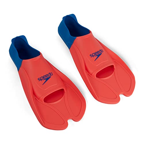 Speedo Biofuse-Trainingsflossen, bequeme Passform, Aufbau von Körperkraft, größere Beweglichkeit, orange und blau, Erwachsenengröße , 35-36 EU von Speedo