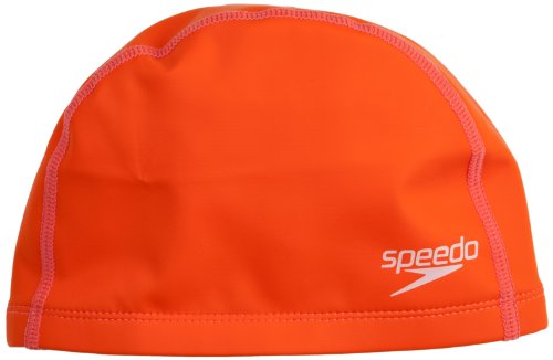 Speedo Unisex Pace Swimming Cap | Comfort Fit, Orange, One Size von Speedo