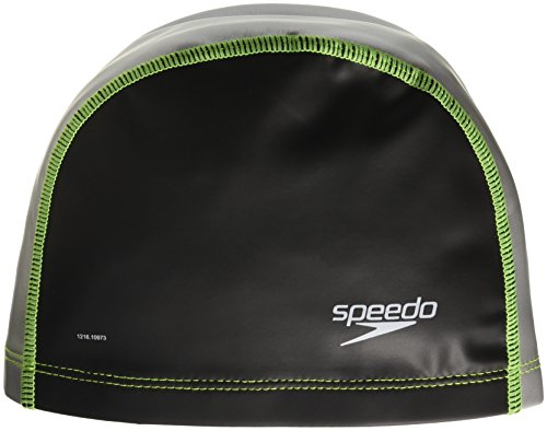 Speedo Badekappe für Erwachsene, Unisex, Stretch-Passform, Schwarz/Silber, Größe S/M von Speedo