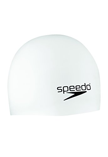 Speedo Unisex-Erwachsene Badekappe aus Silikon, Elastomeric, Weiß von Speedo