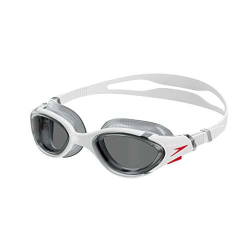 Speedo Biofuse 2.0 Unisex-Schwimmbrille für Erwachsene, Weiß/Rot/Rauch, Einheitsgröße Speedo Biofuse 2.0 Unisex-Schwimmbrille für Erwachsene, Weiß/Rot/Rauch, Einheitsgröße von Speedo
